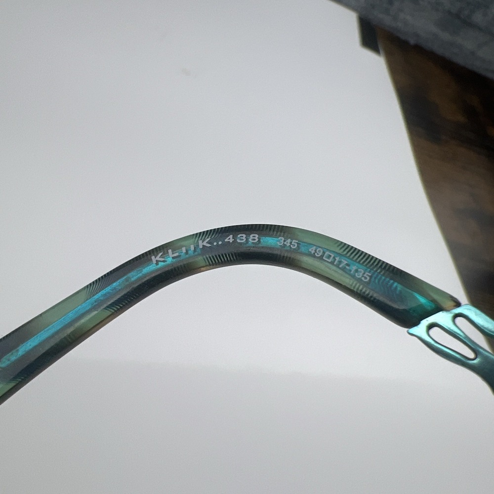 KLIIK Eyeglasses TORTOISE RECTANGLE Glasses 49-17-135 Frame Only MOD: 438 345 - Picture 11 of 16